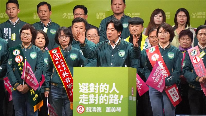 賴清德：世界都在看台灣　賴蕭守民主價值