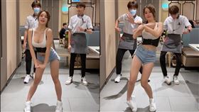 近日馬來西亞百萬網美鄔唯前往用餐時，也開始在海底撈大跳〈科目三〉，還找來2名店員伴舞，怎料卻遭無情吐槽。（圖／翻攝自鄔唯IG）