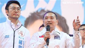 侯友宜、趙少康出席新莊黃金周大造勢。(圖/記者邱榮吉攝影)