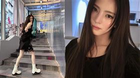 韓韶禧街拍照當中大曬白皙美腿，大面積刺青又酷又性感。（圖／翻攝自xeesoxee IG）