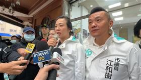 吳欣盈台中車掃。（圖／民眾黨提供）