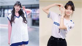 安芝儇（右）在綜藝節目上作客巧遇筠熹（左）。