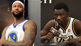 阿巴西,卡森斯,合成圖,記者劉彥池攝,翻攝自金州勇士推特