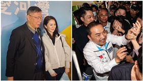 藍白瑞豐夜市掃街　侯友宜、柯文哲拚場未碰面（圖／中央社）