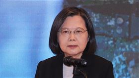 蔡總統發表2024新年談話（1）總統蔡英文（圖）1日在總統府大禮堂發表「2024新年談話」，並接受媒體提問。中央社記者謝佳璋攝  113年1月1日