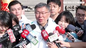 ▲柯文哲台南車隊掃街媒體聯訪