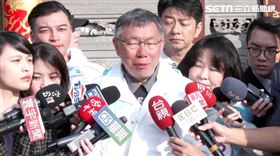 ▲柯文哲台南車隊掃街媒體聯訪