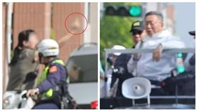 柯文哲台中車隊掃街，民眾比中指。(圖/翻攝四叉貓臉書)