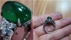 尋獲「帝王綠翡翠」放煙火慶祝！掉河裡苦撈3天3夜　失主曬戒指樂歪（圖／翻攝自極目新聞）