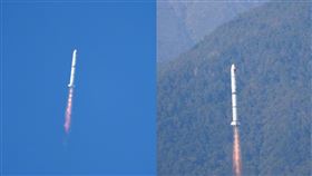 中國發射衛星畫面曝光（圖／翻攝自微博央視）