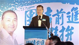 蕭萬長現身挺侯友宜。（圖／侯友宜競選辦公室提供）