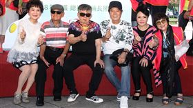 資深藝人司馬玉嬌、李炳輝、林松義、林沖、石中玉、紀寶如出席長照服務專車聯合捐贈記者會。（記者邱榮吉/