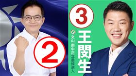 台北立委,第8選區,賴士葆,王閔生。（合成圖／翻攝自賴士葆、王閔生臉書）