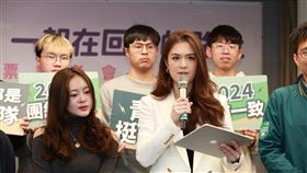 民進黨今（11）日由青年部主任阮俊達、4位青年代表、15位國務青，共同召開「挺美德站出來：一起在回家的路上」返鄉投票記者會。（圖／民進黨提供)