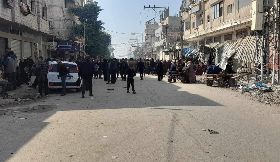 加薩平民逃難時狀況