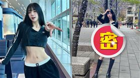  禹韓京踩點台北信義區，一身學院風犯規造型。（圖／翻攝自han_kyung__ IG）