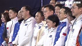 ▲國民黨在板橋第一體育場舉行「贏回中華民國」選前之夜。侯友宜趙少康朱立倫