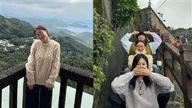 定延（上起）、志效跟子瑜在台北九份現蹤遊玩。（圖／翻攝自_zyozyo IG）