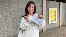 郭昱晴呼籲大家出門投票。（圖／記者陳穎攝影）