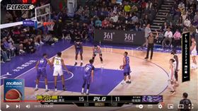 ▲高國豪罰球，場上球員全站錯位置，竟然沒人發現。（圖／翻攝自PLG YT）