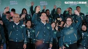 賴清德競選總部，賴清德、蕭美琴。（圖／記者楊澍攝影）