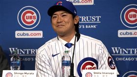 ▲今永昇太用英文自我介紹，並選了2016年世界大賽MVP的18號背號。（圖／美聯社／達志影像）