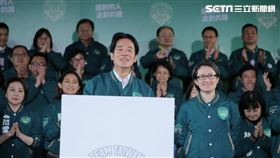 賴清德競選總部，賴清德、蕭美琴。（圖／記者楊澍攝影）