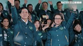 賴清德競選總部，賴清德、蕭美琴。（圖／記者楊澍攝影）