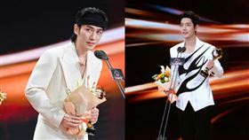 ▲微博之夜，朱一龍，肖戰。（圖／翻攝自微博）