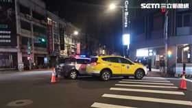 台北市大同分局警車與計程車發生碰撞。（圖／翻攝畫面）