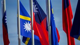 諾魯、台灣、中華民國國旗、蔡英文(總統府提供)