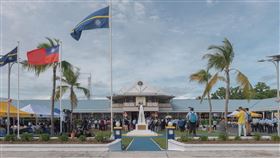 諾魯、台灣、中華民國國旗、蔡英文(總統府提供)