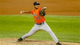 ▲富邦新洋投羅戈2020與2021年曾在大聯盟太空人隊有9場出賽。（圖／美聯社／達志影像）