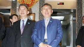 ▲柯文哲選後首次現身參加台灣民眾黨中央黨部暨競辦主管會議。（圖／記者邱榮吉攝影）