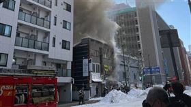 日本札幌一間拉麵店發生火警。（圖／翻攝X／@Gt8VUlzRG7buafO）