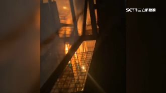 疑菸蒂釀禍　陽台竄火鄰長一家11人急逃難