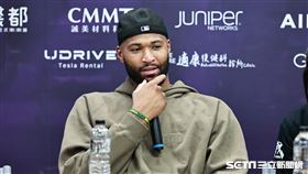 ▲台啤永豐雲豹球員卡森斯 （DeMarcus Cousins）出席賽後記者會。（圖／記者劉彥池攝影）