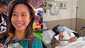 網紅泰國試菜「沒有被揍」 但下場也慘 一樣去住院了
▲妮可萊特在曼谷夜市吃了炸蚱蜢、炸蠶寶寶。（圖／翻攝自Nicolette Callie Wee TikTok）

