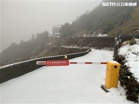 寒流發威！合歡山冰霰灑白霜　湧賞雪車潮