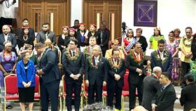 我國、美國、澳洲、日本及我國友邦帛琉等均派遣代表或特使出席就職儀式。（圖／外交部提供）