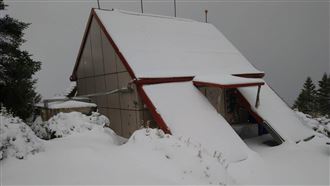 冰封雪霸美景曝光！桃山369山莊積雪30CM
