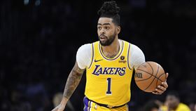 ▲羅素（D'Angelo Russell）攻下全隊最高29分，帶領湖人擊敗公牛。（圖／美聯社／達志影像）