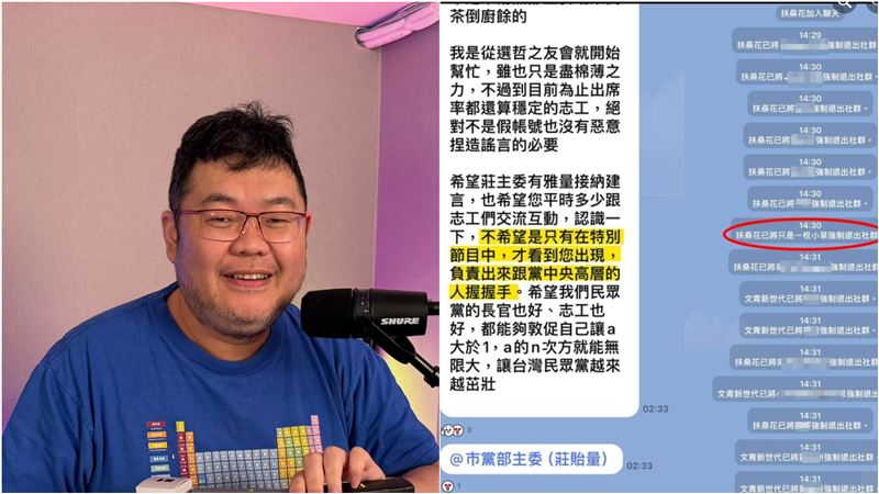 爆民眾黨小草被當小弟使喚　四叉貓曬對話