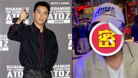 勝利出現在信義區ATT4FUN的門口被粉絲認出。（組合圖／翻攝自threads）