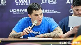 ▲高雄全家海神球員布銳克曼（Jason Brickman）出席賽後記者會。（圖／記者劉彥池攝影）