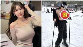 正妹數學老師滑雪「外套全開」只剩比基尼　粉絲看傻：很猛欸 凱莉老師IG