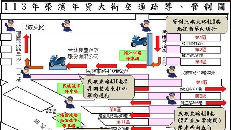 台北年貨大街開張　迪化街、榮濱商圈交管