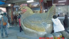 臉貼金雞「七里香」祈福　廟方：代表求嫁好丈夫