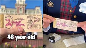 拿46年前「迪士尼門票」入場！他沒被趕出去…海削20多倍結局曝光（圖／翻攝自Matthew Ables TikTok）