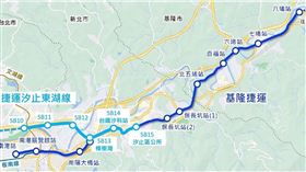基隆捷運路線以台鐵八堵站為端點，往南至南港站，橫跨台北市、新北市、基隆市(圖/新北市政府提供/MyGoNews)